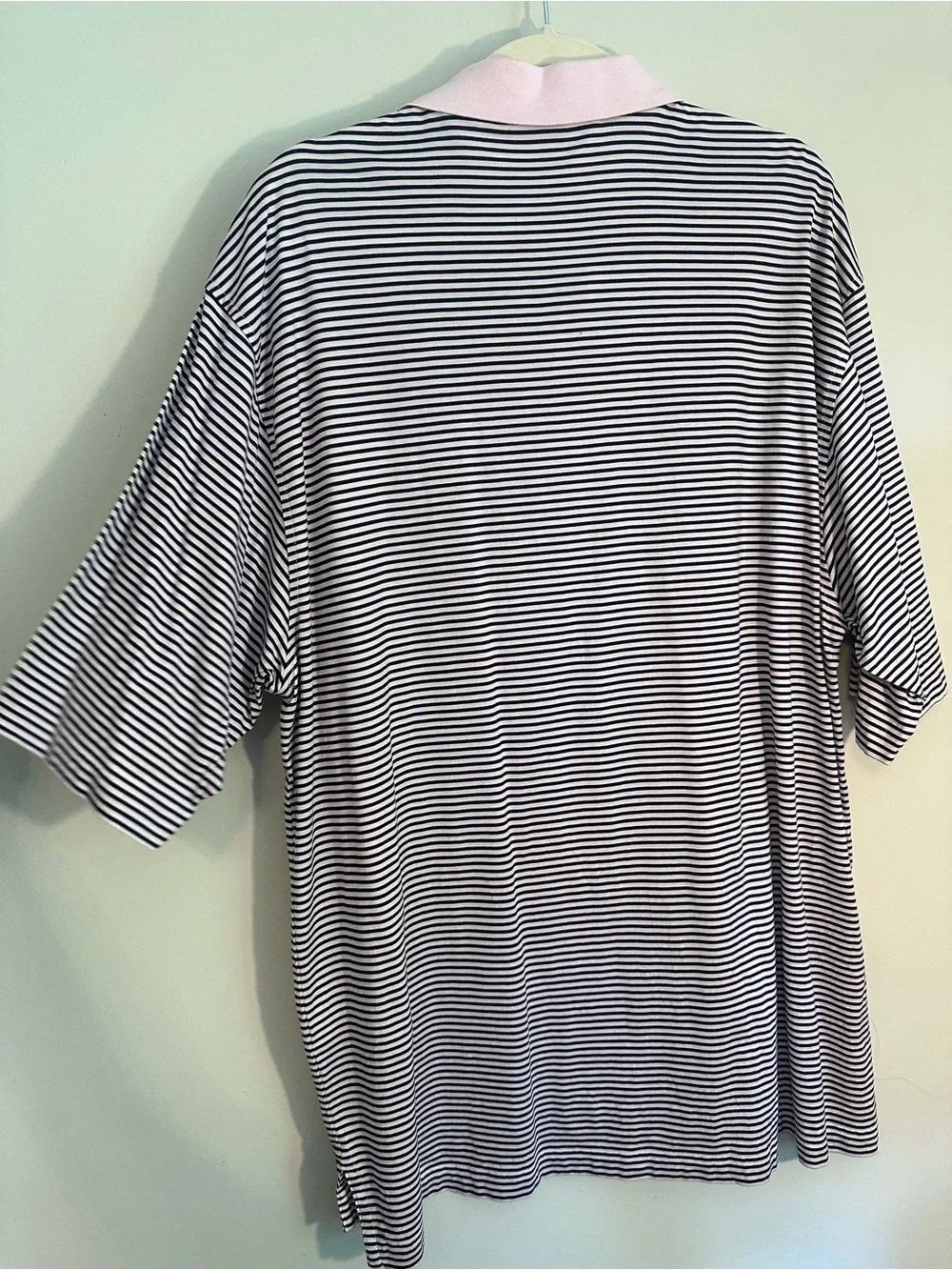 Fairway & Greene Men’s Golf Polo Pink & Navy Stripe Size XL Preppy Quiet Luxury